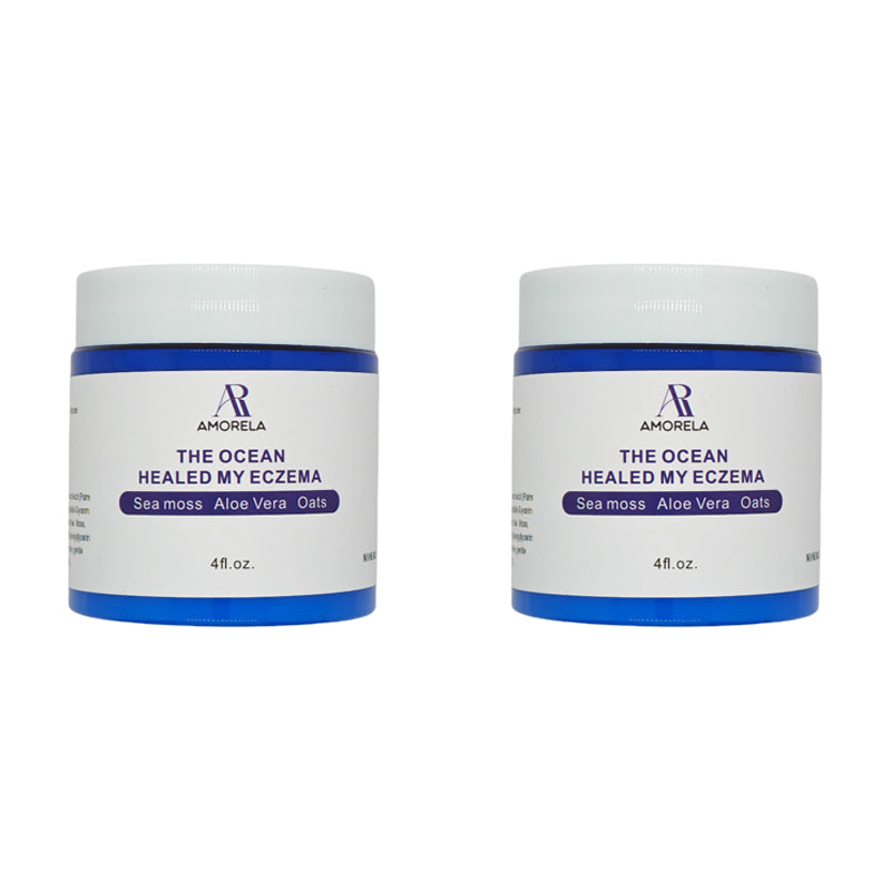 AMORELA Natural Soothing Cream with Sea Moss & Oats - Eczema & Psoriasis Relief - Ocean Minerals - for Sensitive Skin