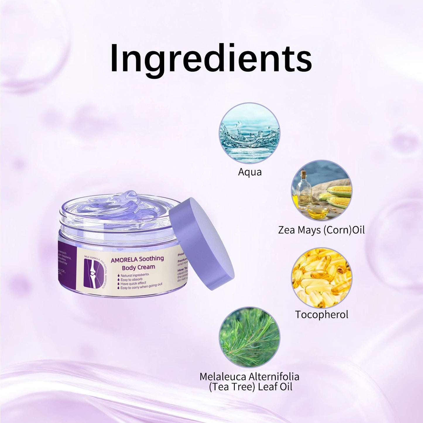 AMORELA Soothing Body Cream | (Athletes/Sensitive Skin)