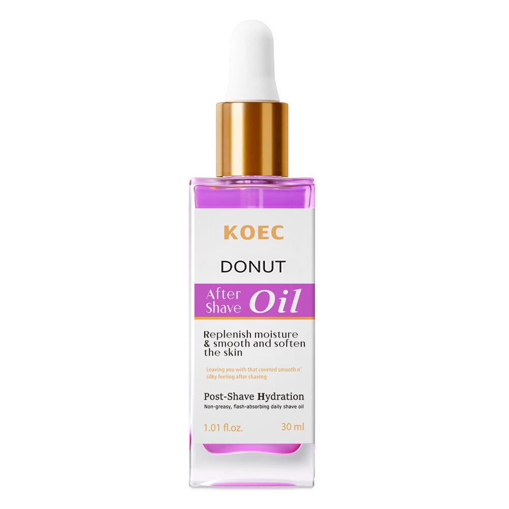 Hydrating After Shave Oil for Men | Sweet Donut & Fresh Strawberry Scented | Ultra-Lightweight Post-Shave Recovery with Soothing Vitamin E | Smooth Skin, Reduce Razor Burn (Sensitive Skin Friendly)