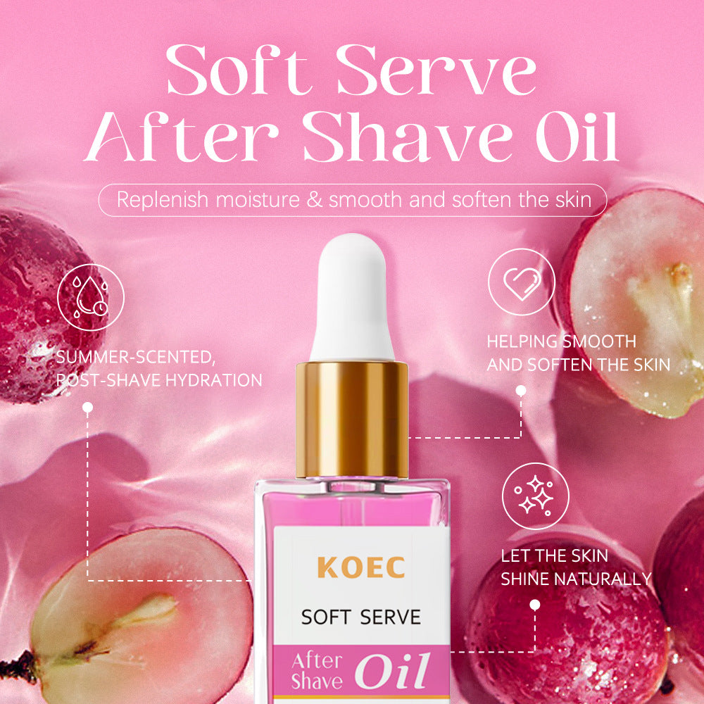 Hydrating After Shave Oil for Men | Sweet Donut & Fresh Strawberry Scented | Ultra-Lightweight Post-Shave Recovery with Soothing Vitamin E | Smooth Skin, Reduce Razor Burn (Sensitive Skin Friendly)