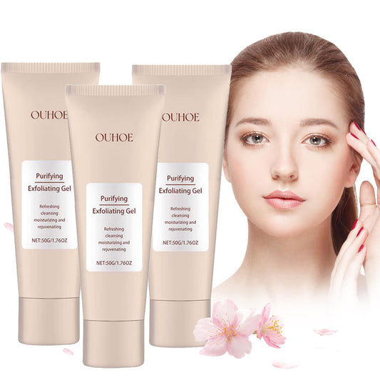 【3PCS only 9.99$】OUHOE Purifying Enzymes Exfoliating Gel 50g Gentle Exfoliating Facial Cleanser for All Skin Types, Cleans Dirt & Oils(1pcs)