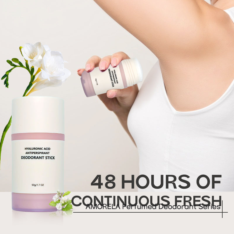 AMORELA Women’s Antiperspirant Stick(Misty Garden) | 48H Invisible Protection Oil-Control + Hyaluronic Acid