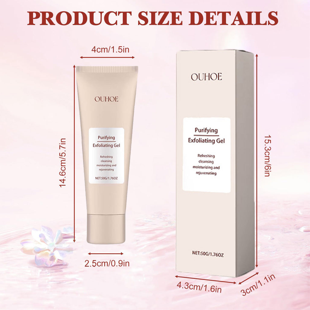 【3PCS only 9.99$】OUHOE Purifying Enzymes Exfoliating Gel 50g Gentle Exfoliating Facial Cleanser for All Skin Types, Cleans Dirt & Oils(1pcs)