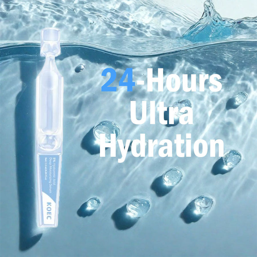 Ultra-Hydrating Serum 5% Hyaluronic Acid Smoother Skin|Pre-makeup SkinCare|Anti-Aging serum for face Single-Use Vials Skincare | Hyaluronic Acid Tubes for Sensitive skin|4D Hyaluronic Acid(1.2 ml)*30