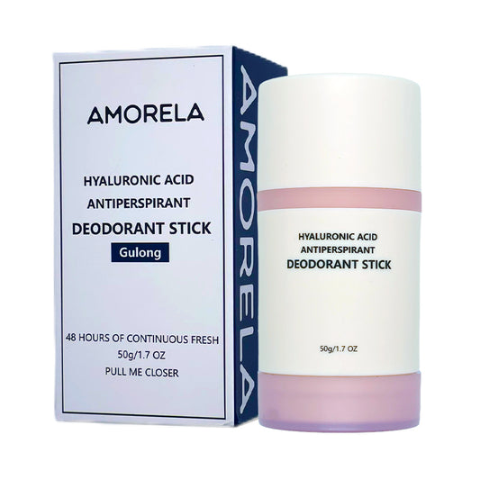 AMORELA Unisex Deodorant Stick (Gulong)| 48H Sweat & Odor Defense Hyaluronic Acid Repairs Skin Barrier